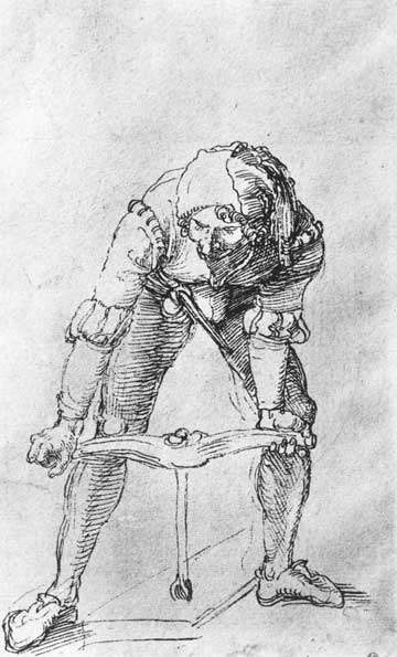 Albrecht Dürer: Study of a Man with a Drill