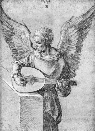 Albrecht Dürer: Winged Man Playing a Lute