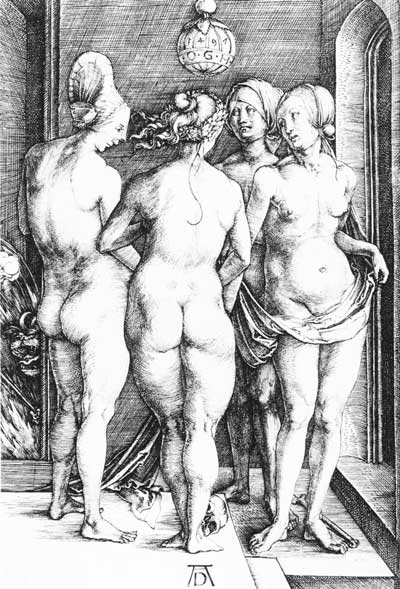 Albrecht Dürer: The Four Witches, engraving