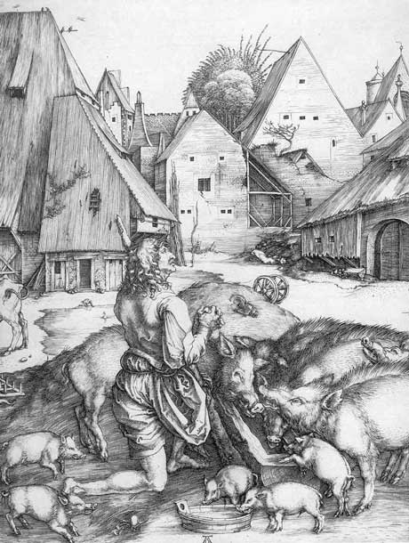 Albrecht Dürer: The Prodigal Son - Engraving