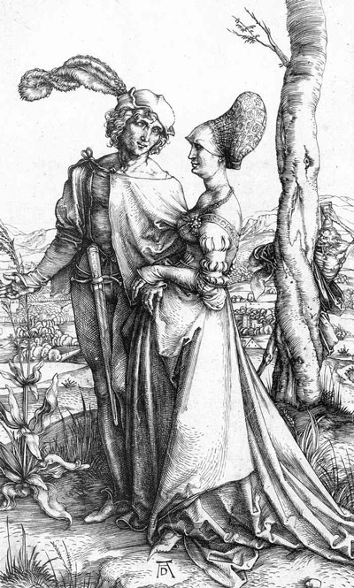 Albrecht Dürer: Young Couple Threatened by Death - The Promenade