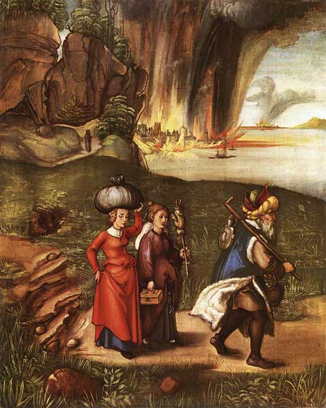 Albrecht Dürer: Lot Fleeing with his Daughters from Sodom