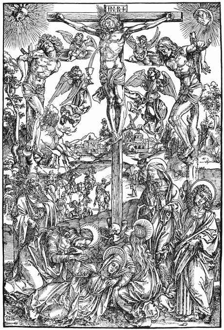 Albrecht Dürer: Crucifixion, woodcut, c. 1495 - 1498
