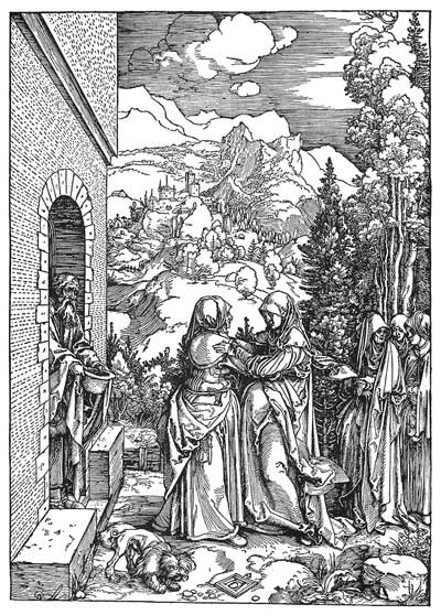 Albrecht Dürer: Life of the Virgin: 4. The Birth of the Virgin - woodcut